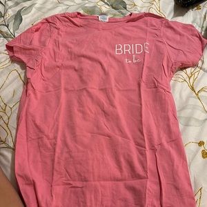 Size M Bride to Be t shirt
